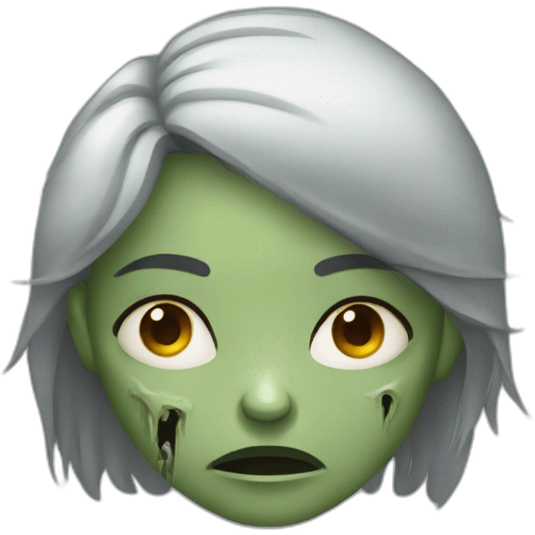 sleepy female zombie emoji