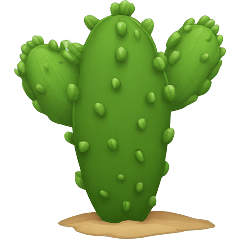 single flat Nopal without pot emoji