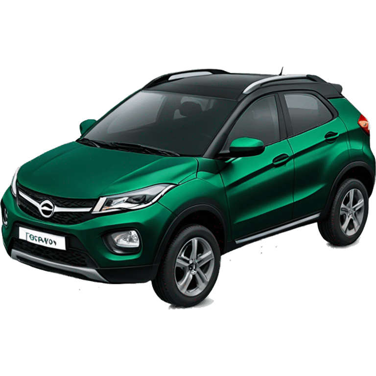 Tata nexon dark green car side view emoji