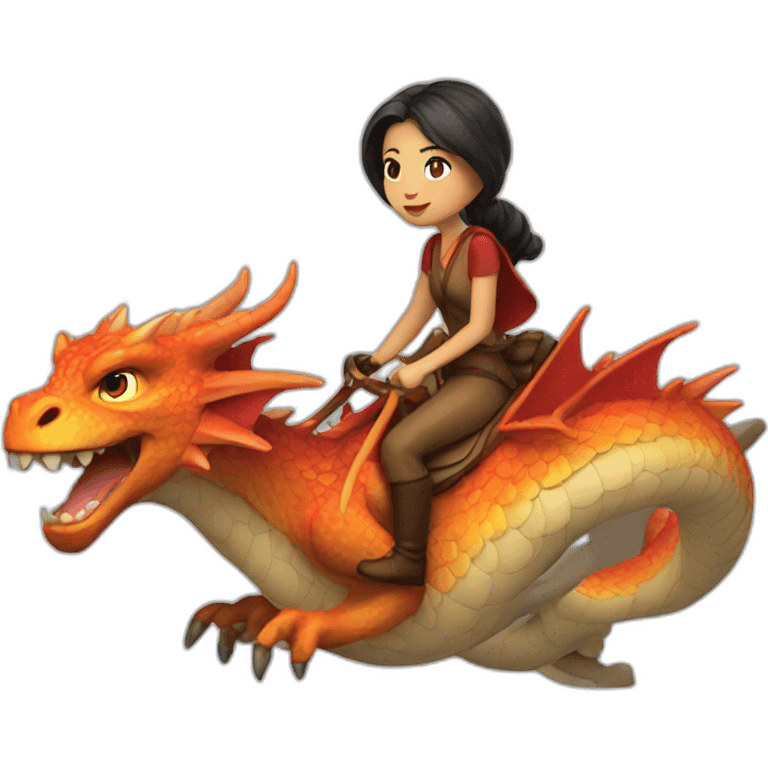 lena riding a dragon emoji