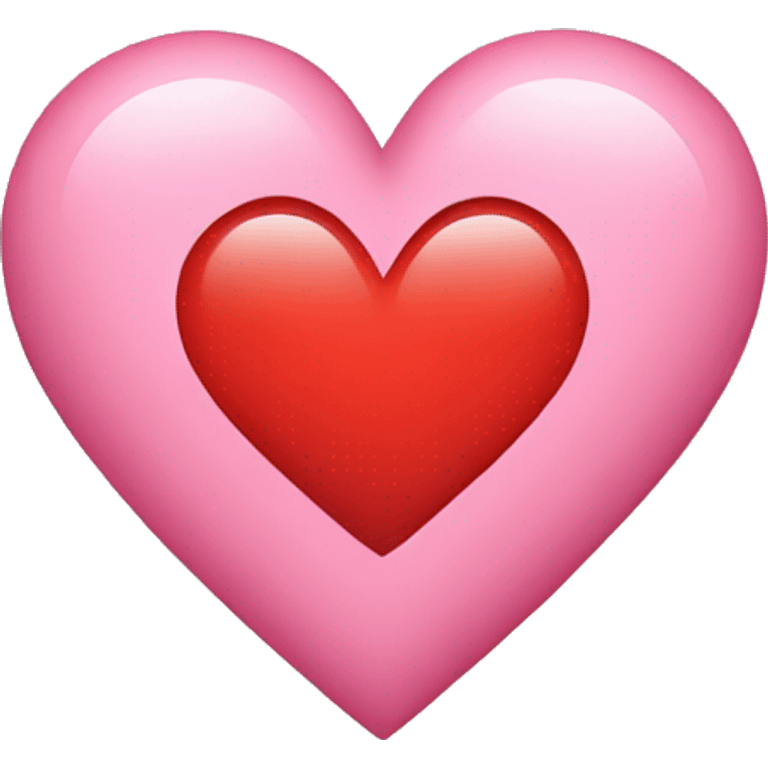 heart with half pink and half red emoji