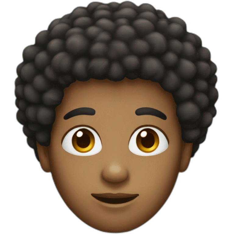 afro hair emoji