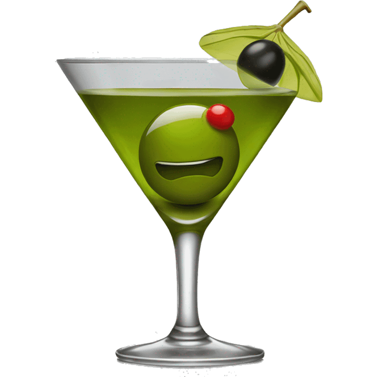 Olive and martini emoji