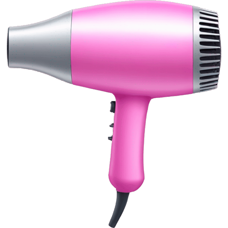 Hair dryer pink emoji