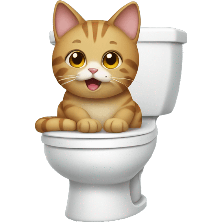 cat on the toilet emoji