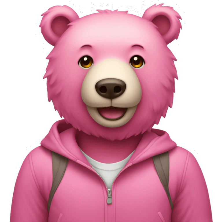 Pink bear emoji