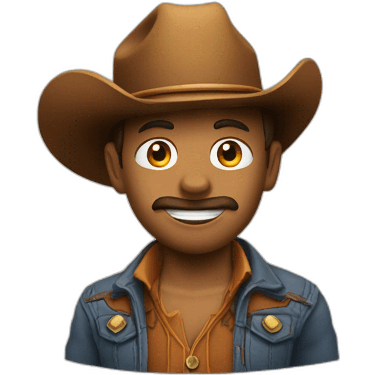 Cow-boy qui boit un whisky emoji