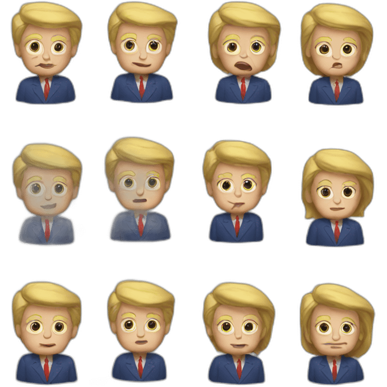 Trump Hillary emoji