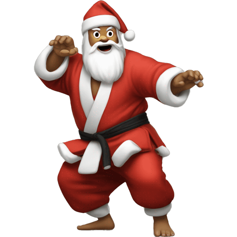 Kung-fu Santa emoji