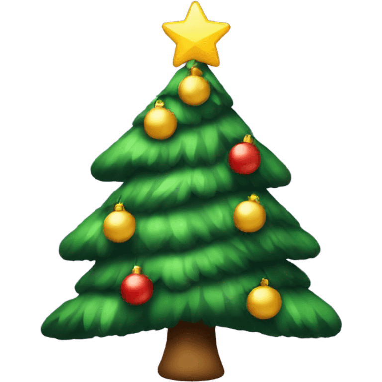 Happy Christmas tree emoji