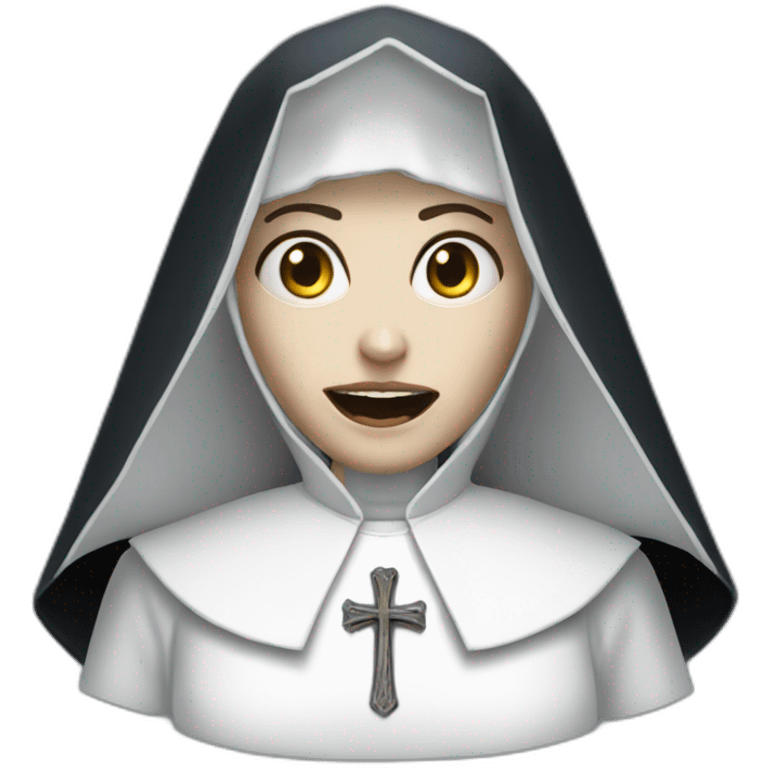 The nun Valak scary emoji