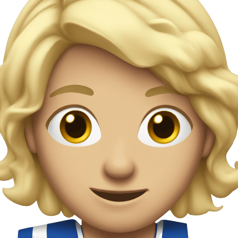 a blond man in a cheerleader uniform  emoji