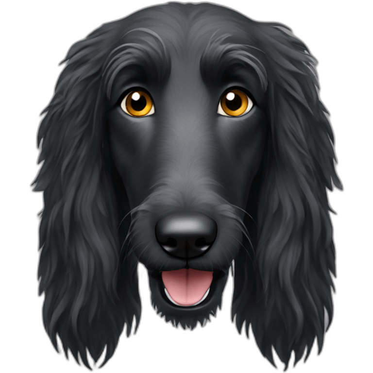 black scottish deerhound face emoji