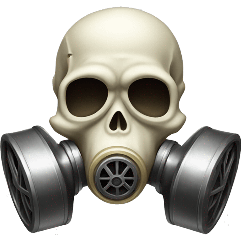 Bone Skull with gas mask emoji