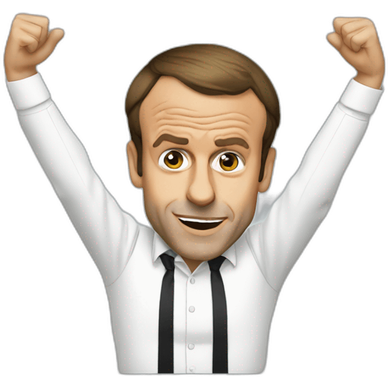 Emmanuel Macron dab emoji