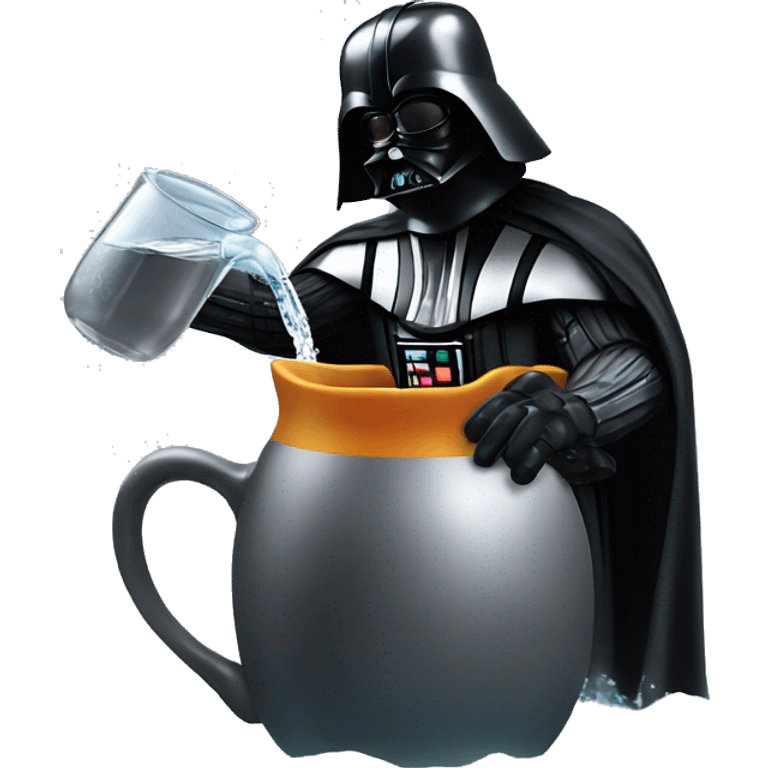 darth vader bending down in water immersing a pitcher emoji