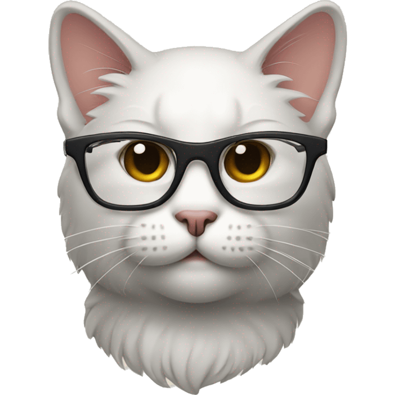 Cat wearing glasses emoji