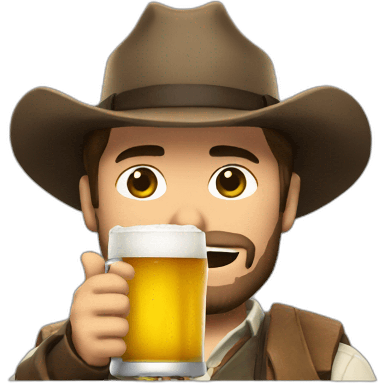 arthur morgan drinking beer emoji