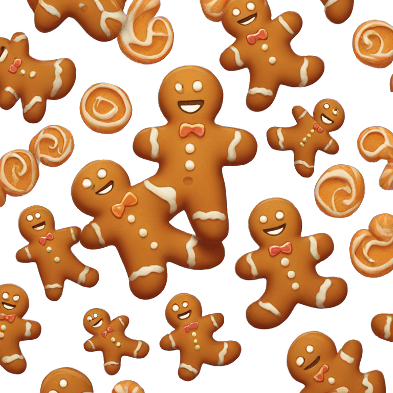 Gingerbread man orange emoji