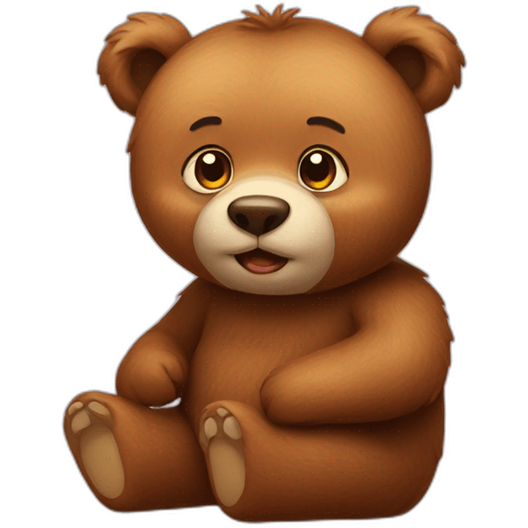 Bear funny emoji