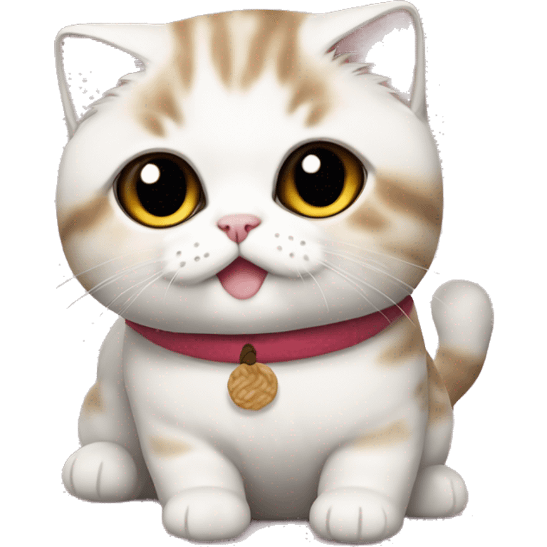 sushi Scottish fold cat emoji