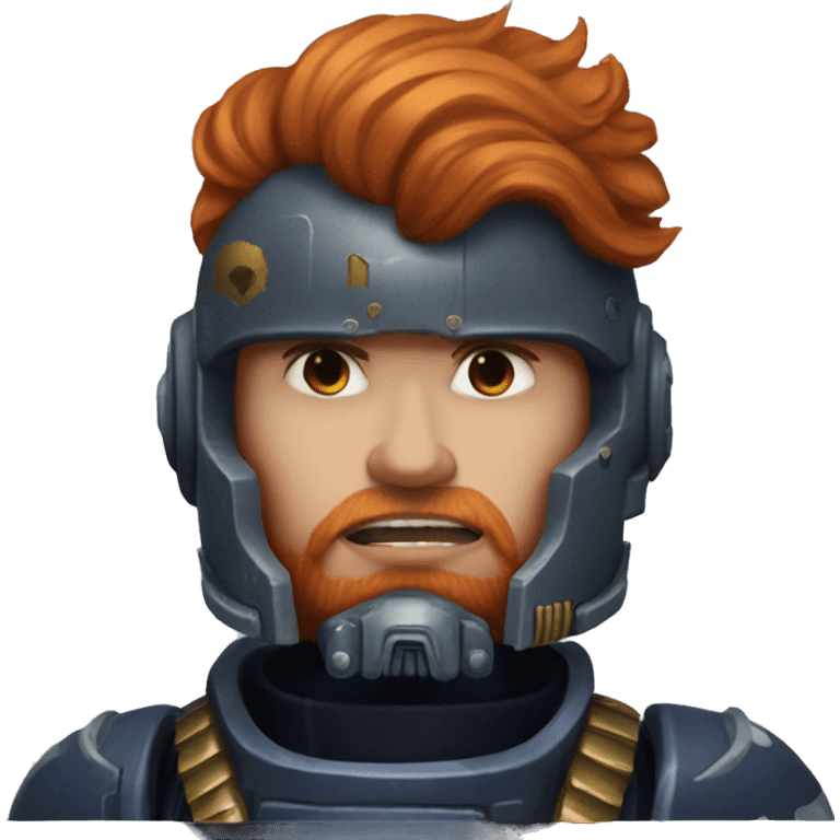 40K space marine ginger hair man emoji