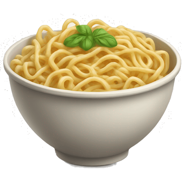 A realistic bowl of noodles emoji