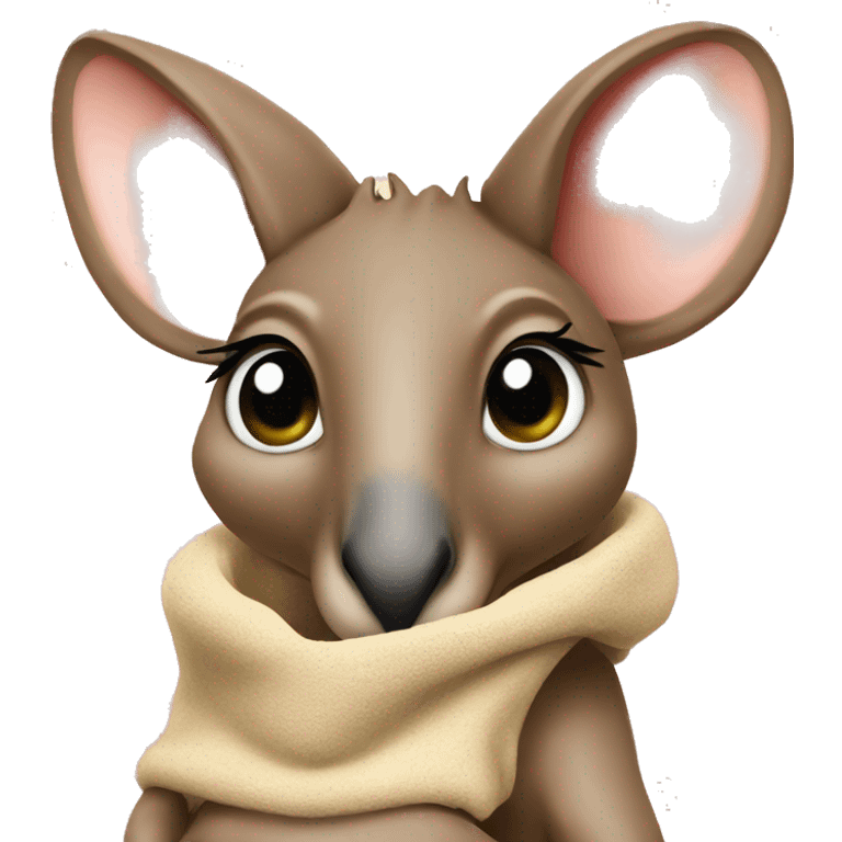 kangaroo with baby in its pouch emoji