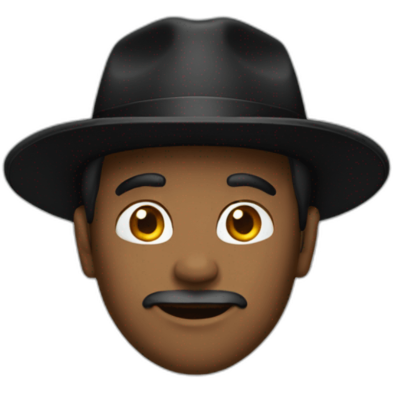 Men with black hat emoji