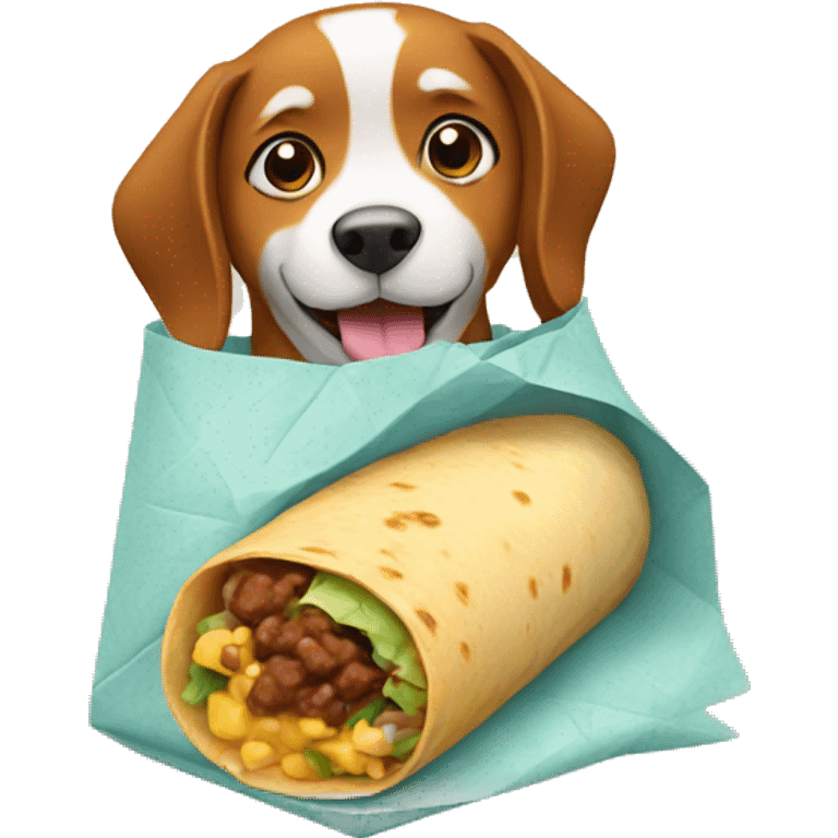 burrito with dog emoji