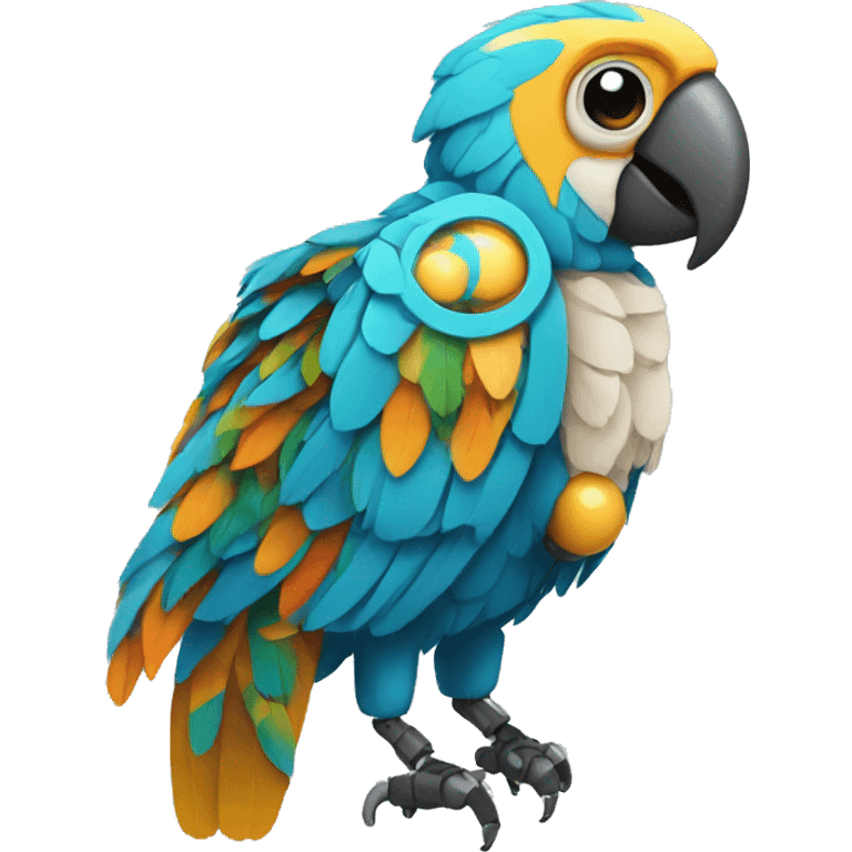 Macaw robot emoji