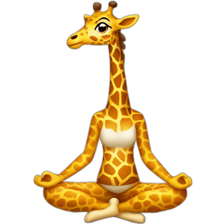 girafa yoga emoji