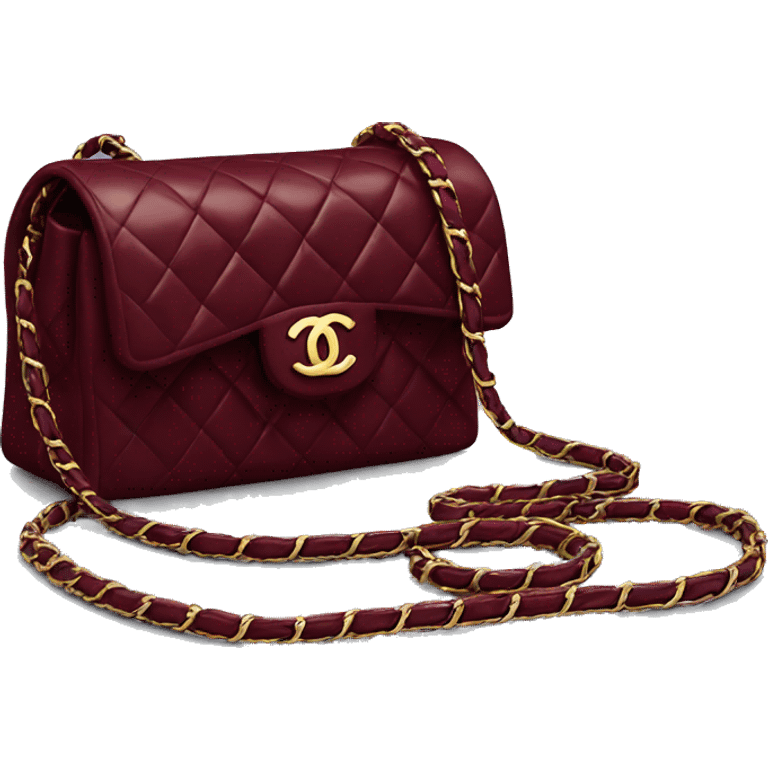 Chanel Dark red bag emoji