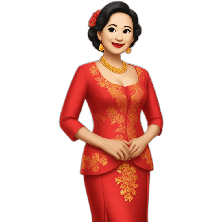 Megawati-soekarnoputri-wearing-red-kebaya emoji