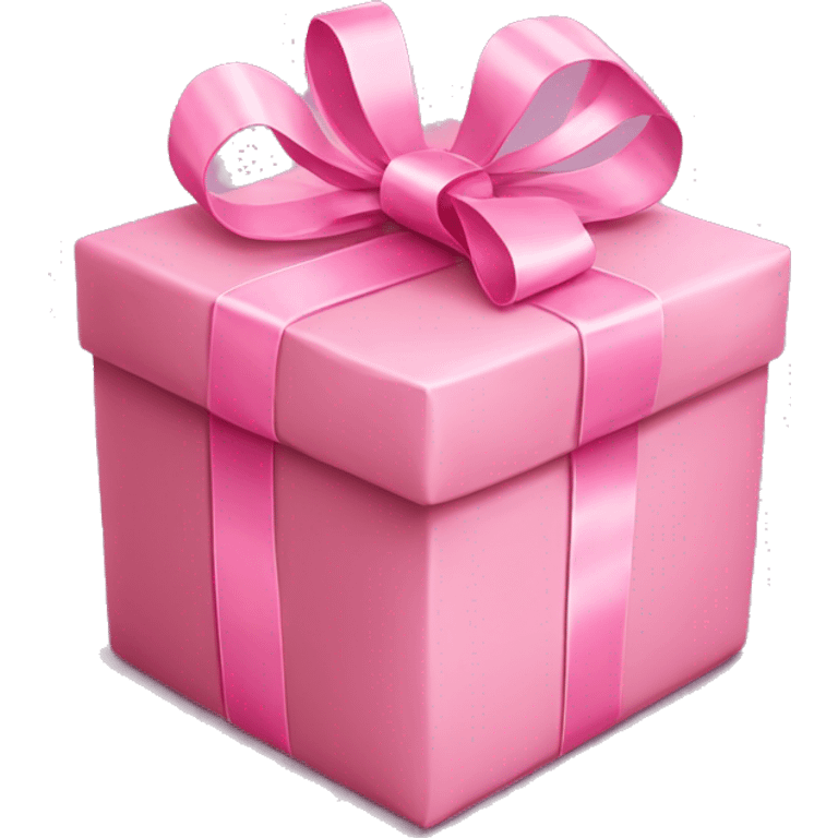 a present with pink wrapping paper and pink ribbon ￼ emoji