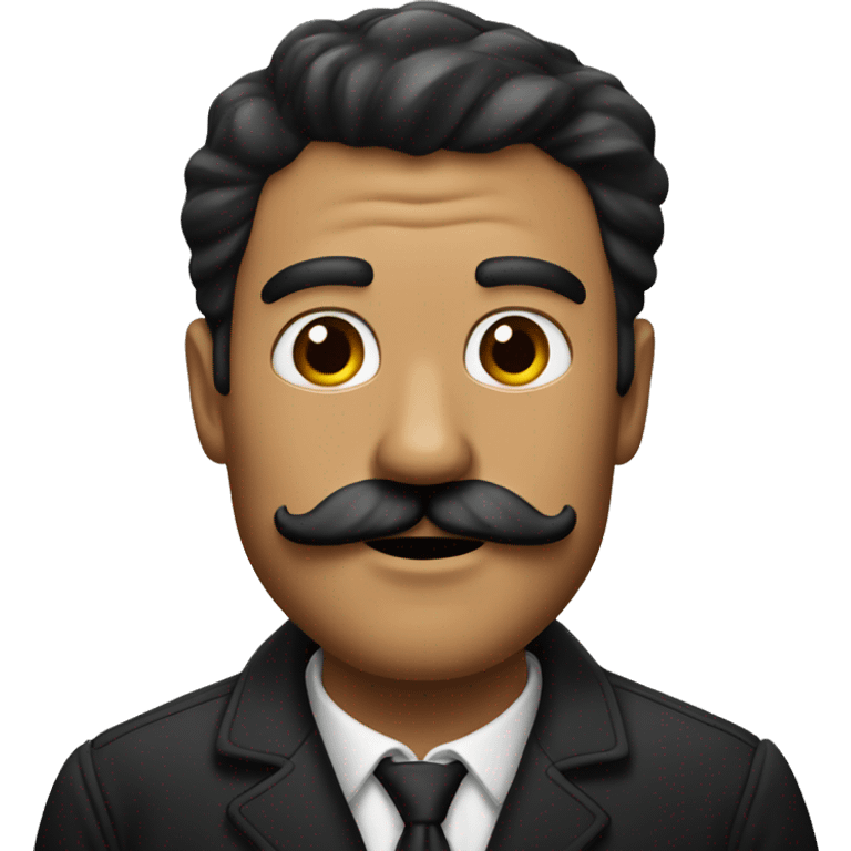 homme noir avec la moustache rasée des deux coté emoji