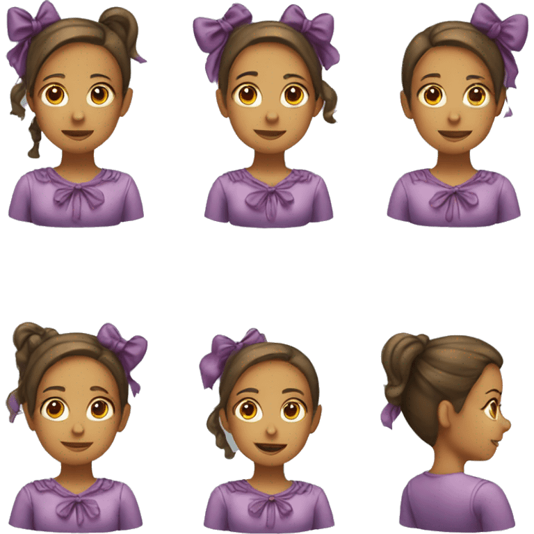 Girl with bow on the top emoji