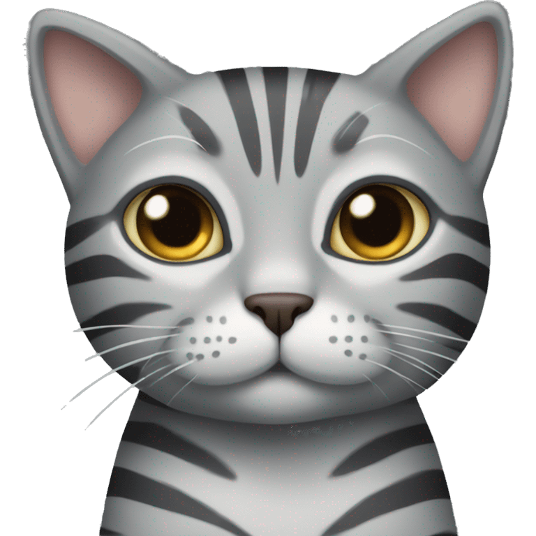 Gray striped cat  emoji