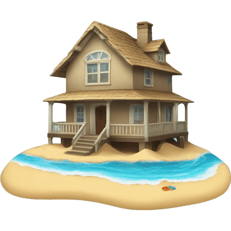 House on the beach emoji