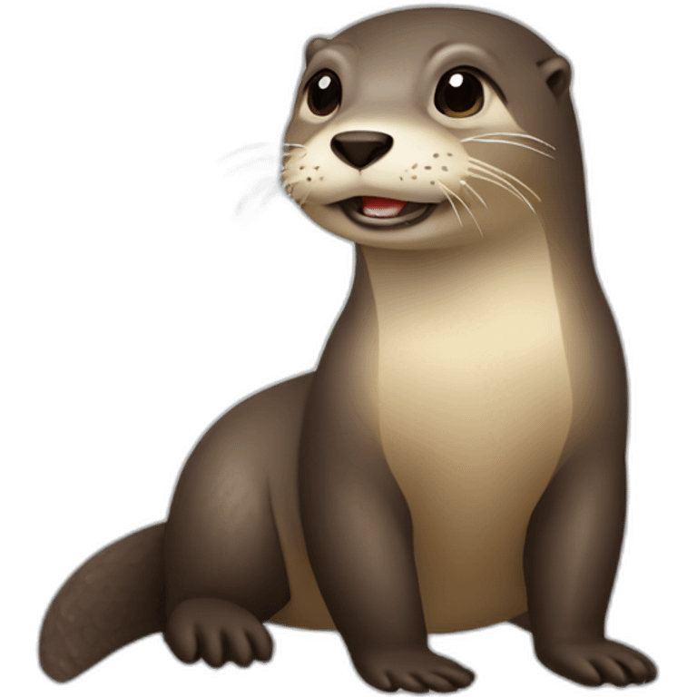 Loutre sur totue emoji