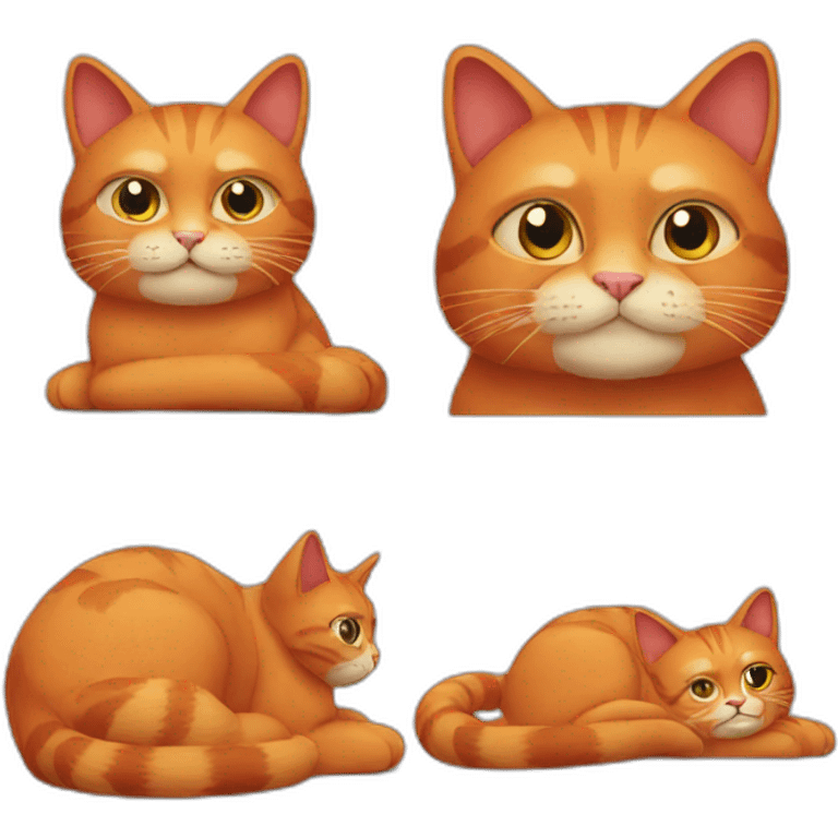 red cat sit emoji