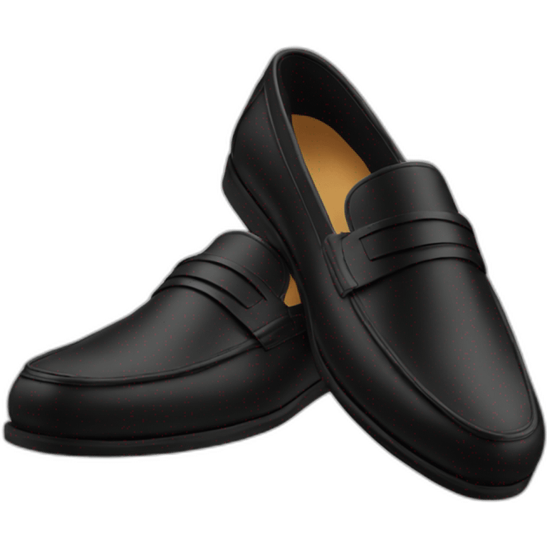 black loafer shoes two pieces emoji