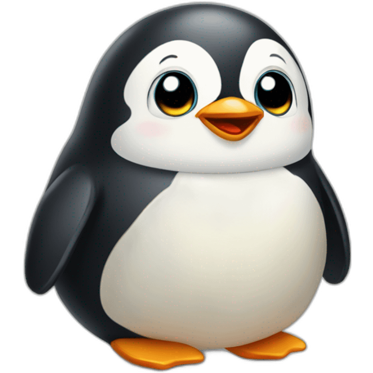 Cute little Chubby Penguin   emoji