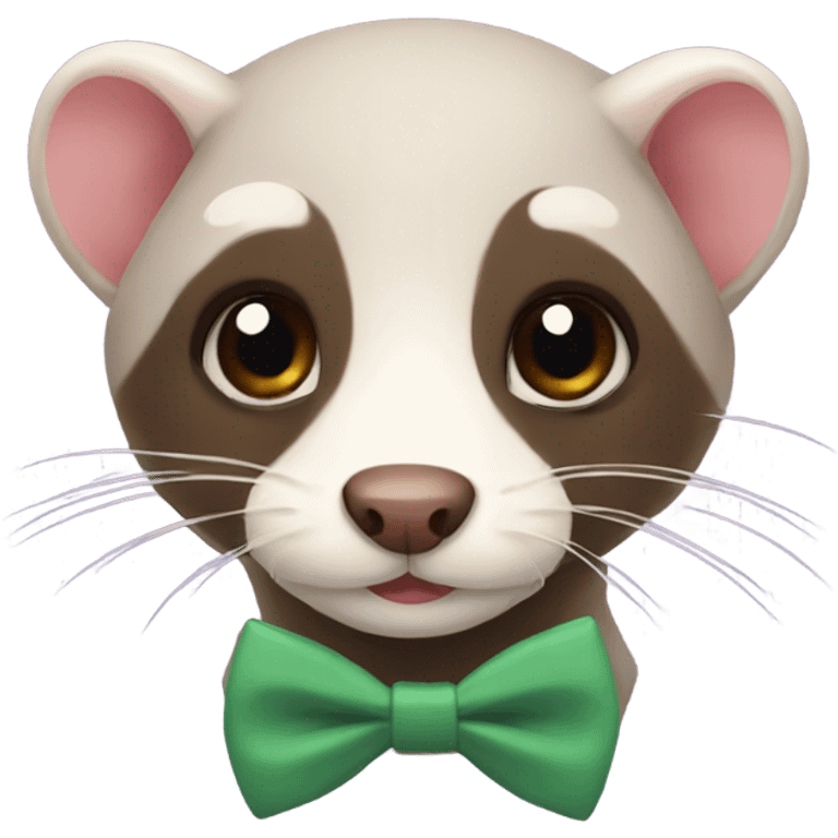 ferret with a bow tie emoji