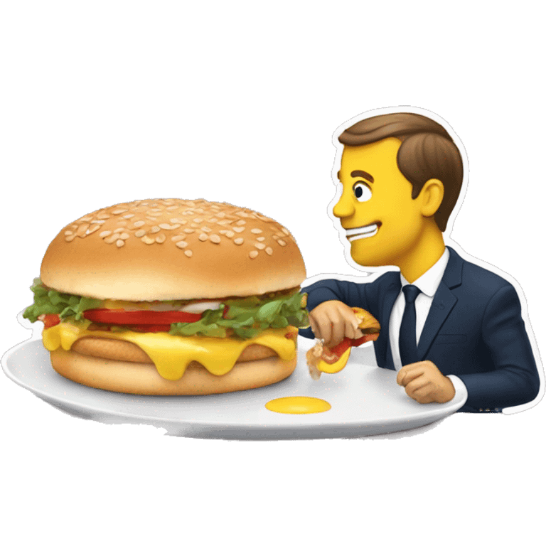 macron qui mange du macron emoji