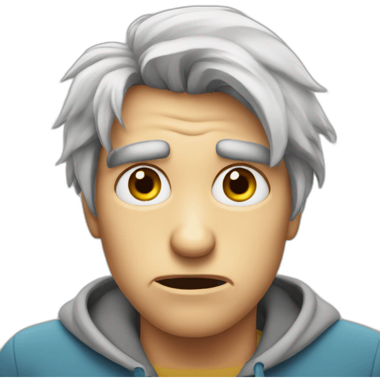 Eye-rolling cartoon character annoyed emoji