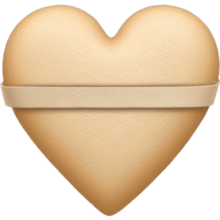 Beige heart with bandaid wrapped emoji