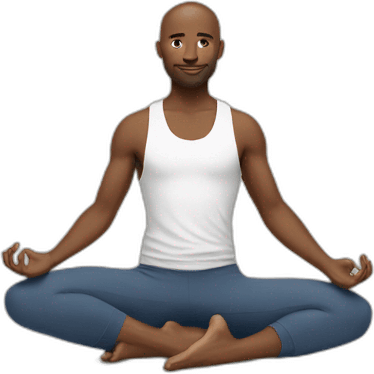 white man yoga emoji