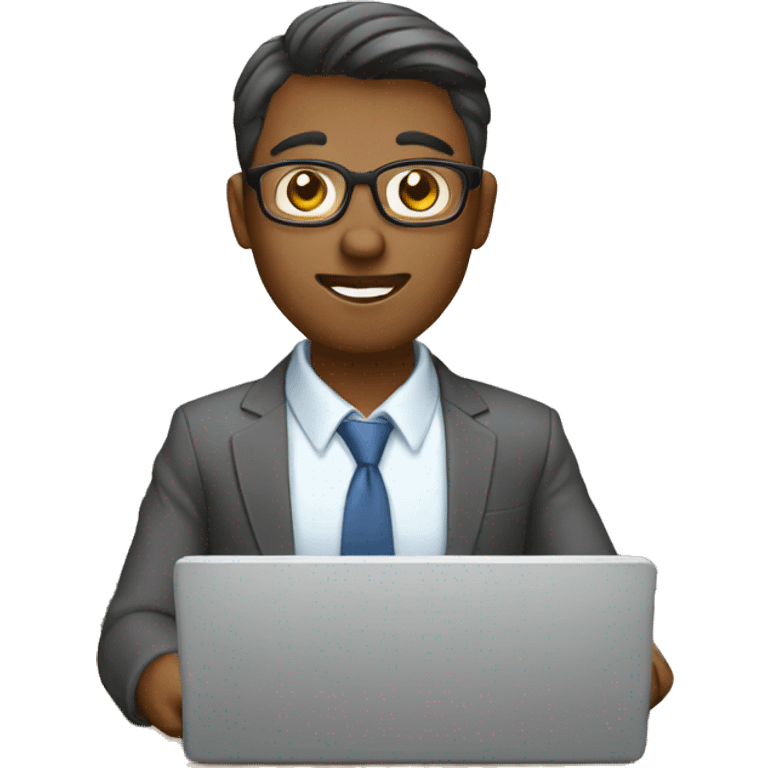 office worker in laptop emoji