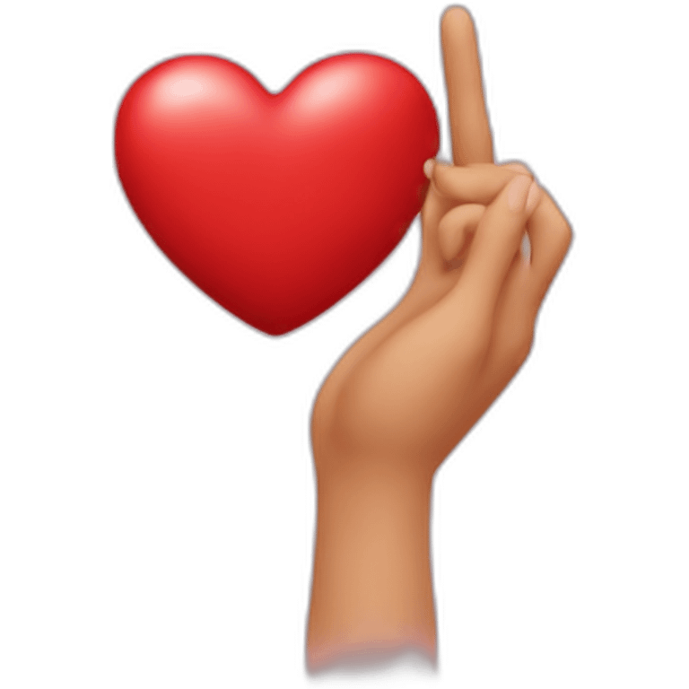 coeur avec la main emoji